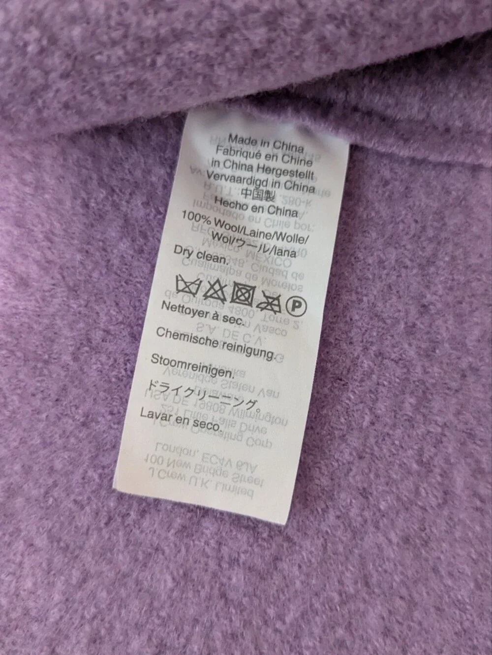 J. Crew Lilac Double-Breasted Wool-Blend Pea Coat Size 2P EUC! - Picture 7 of 9